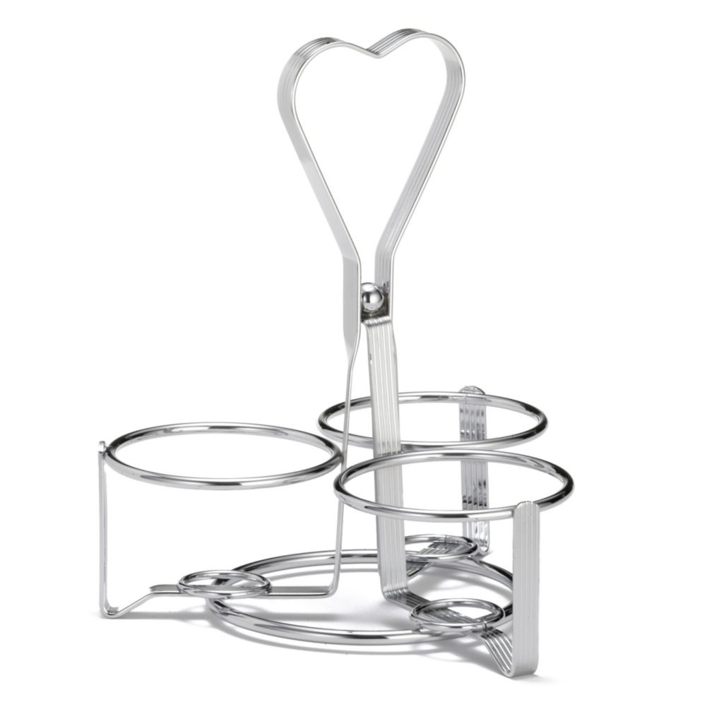 Tablecraft 3-Ring Chrome Plated Dispenser / Condiment Rack