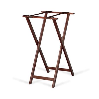 Forbes Industries Mahogany Tray Stand w/ Brown Straps