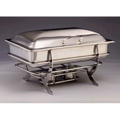 D.W. Haber & Sons Saturn S/S Hinged Cover 8 Qt Rect. Chafer