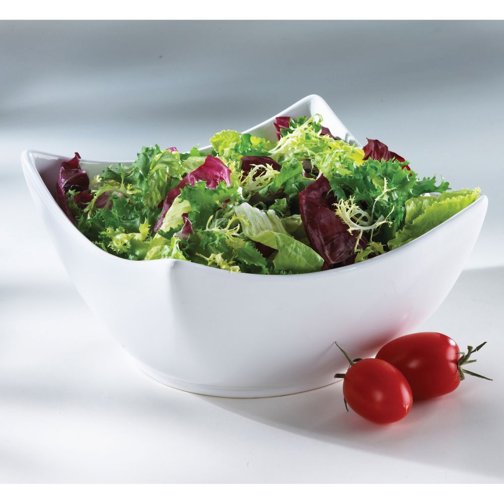 Browne Foodservice Gemini White 7&frac34;" Square Ceramic Bowl