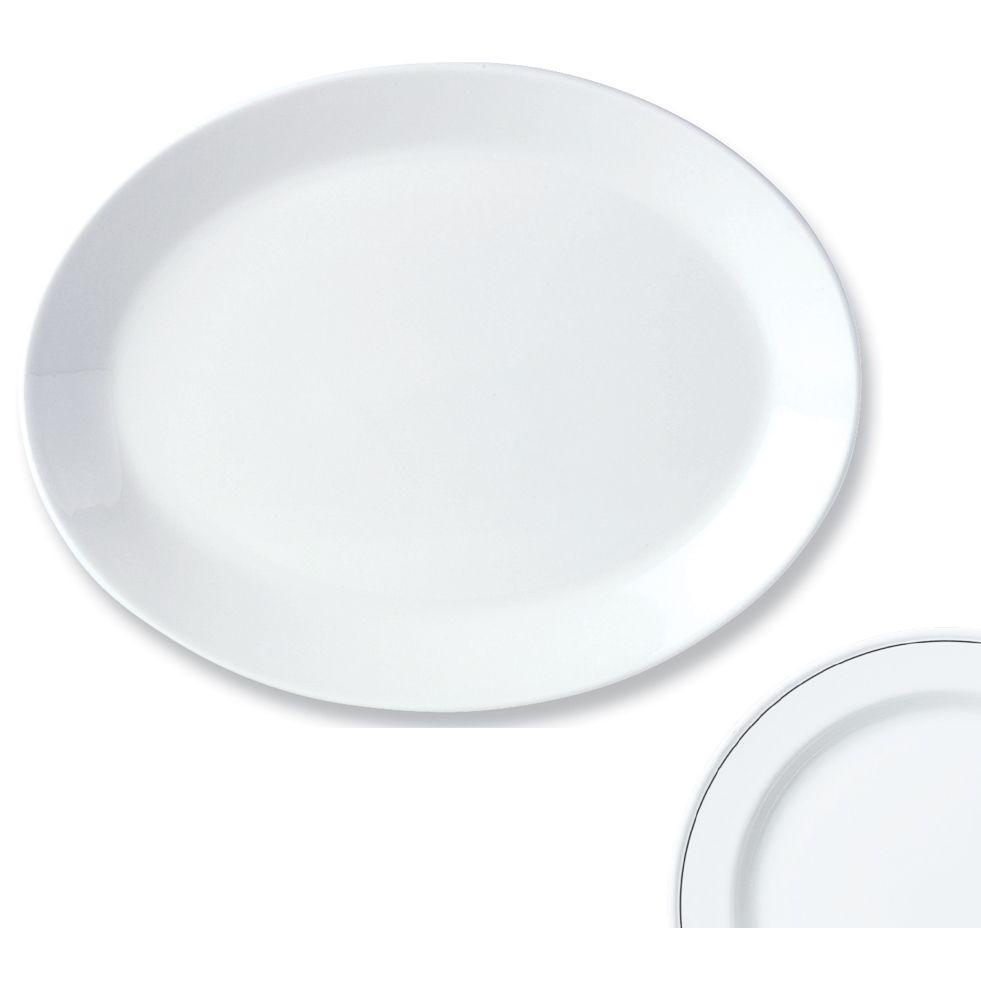 Steelite Performance Simplicity Black Line 15-1/2" Oval Coupe Platter