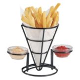 Clipper Mill Black 7" Fry Cone w/ 2 Rings