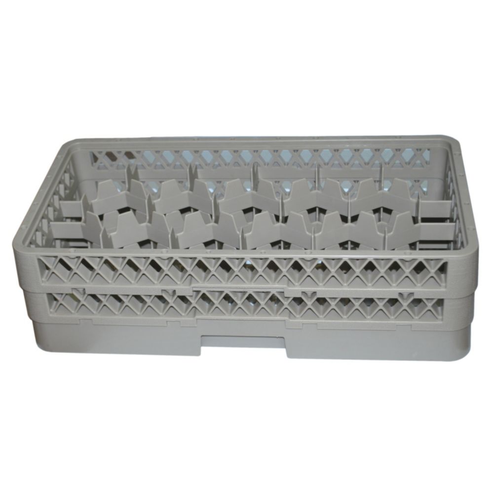 Traex&reg; 17-Compartment 5-9/16" High Beige Half-Size Glass Rack