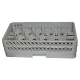Traex&reg; 17-Compartment 5-9/16" High Beige Half-Size Glass Rack
