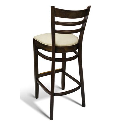 Gar Products Walnut Lacquer (30) Satin Finish Bar Stool w/ Vinyl Seat