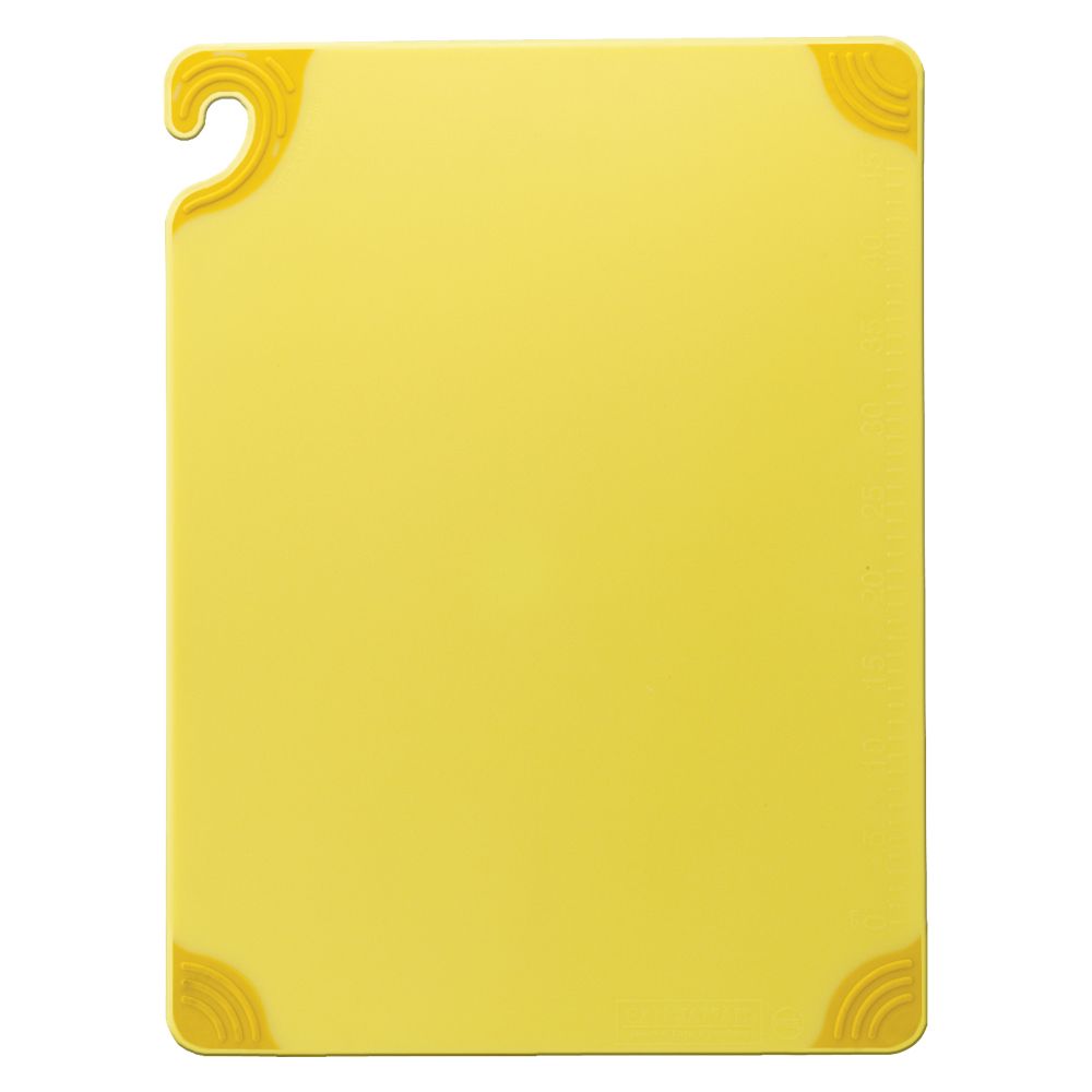 San Jamar&reg; Saf-T-Grip&reg; Yellow 15" x 20" Cutting Board
