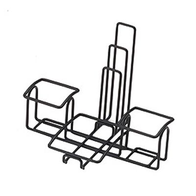 Clipper Mill Black 2-Compartment Menu Caddy