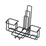 Clipper Mill Black 2-Compartment Menu Caddy