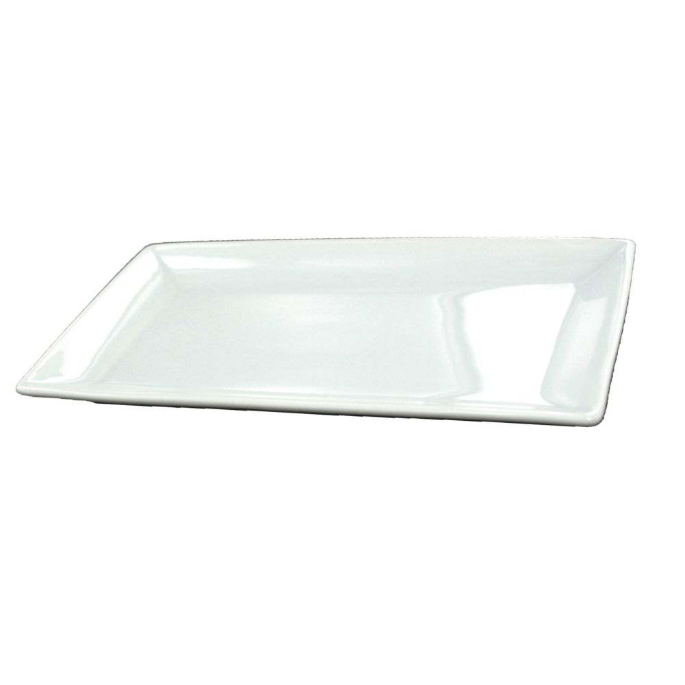 Steelite Varick Cafe White Porcelain 9-1/2" x 5" Rect. Plate