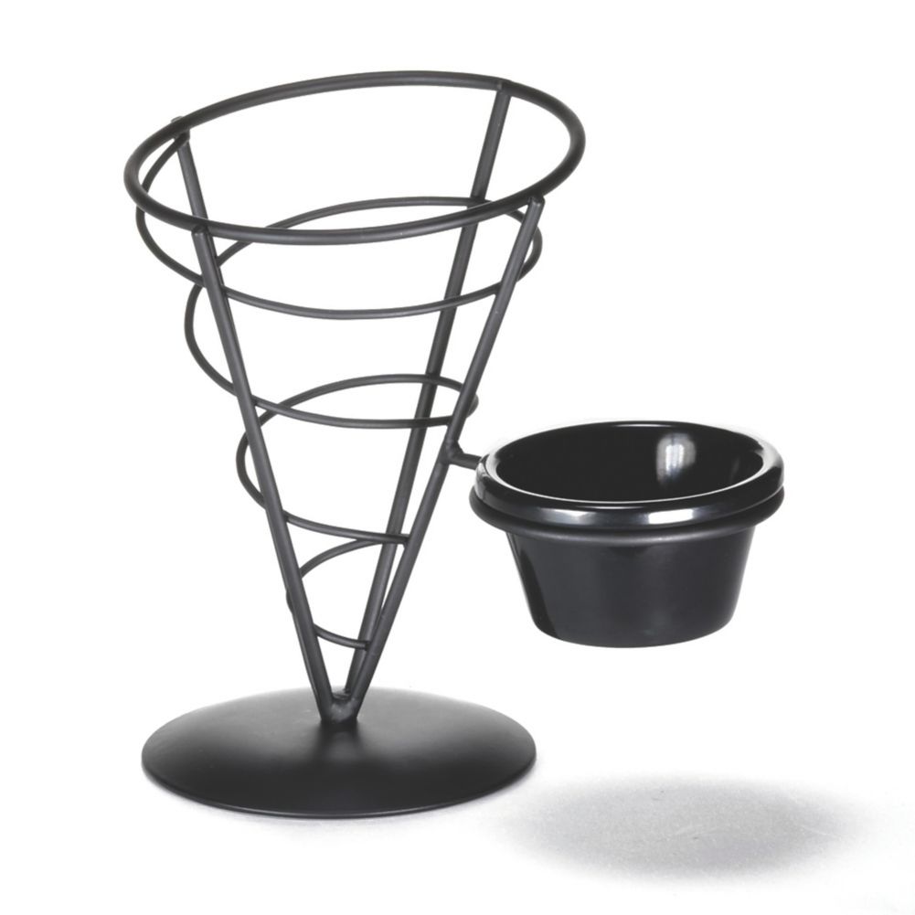 Tablecraft Vertigo Collection&trade; Black 7"H Appetizer Cone