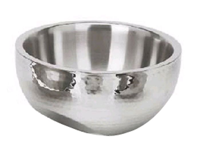 Eastern Tabletop Hammered S/S Dual Angled 115 Oz Insulated Bowl