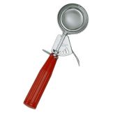 Update International Red 1.75 Oz Plastic Handle Dishers