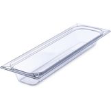 Carlisle TopNotch&reg; Clear Half Long Size 2-1/2" Deep Food Pan