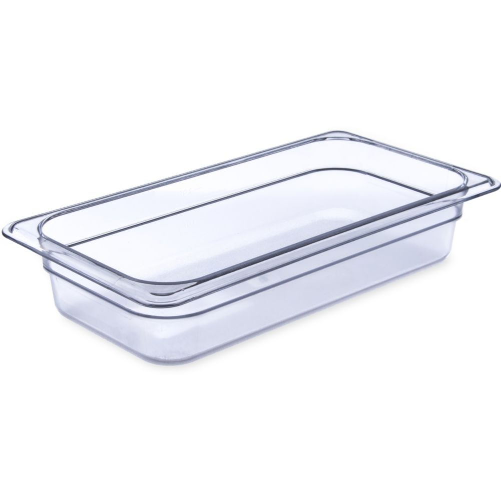 Carlisle TopNotch&reg; Clear 1/3 Size 2&frac12;" Deep Food Pan