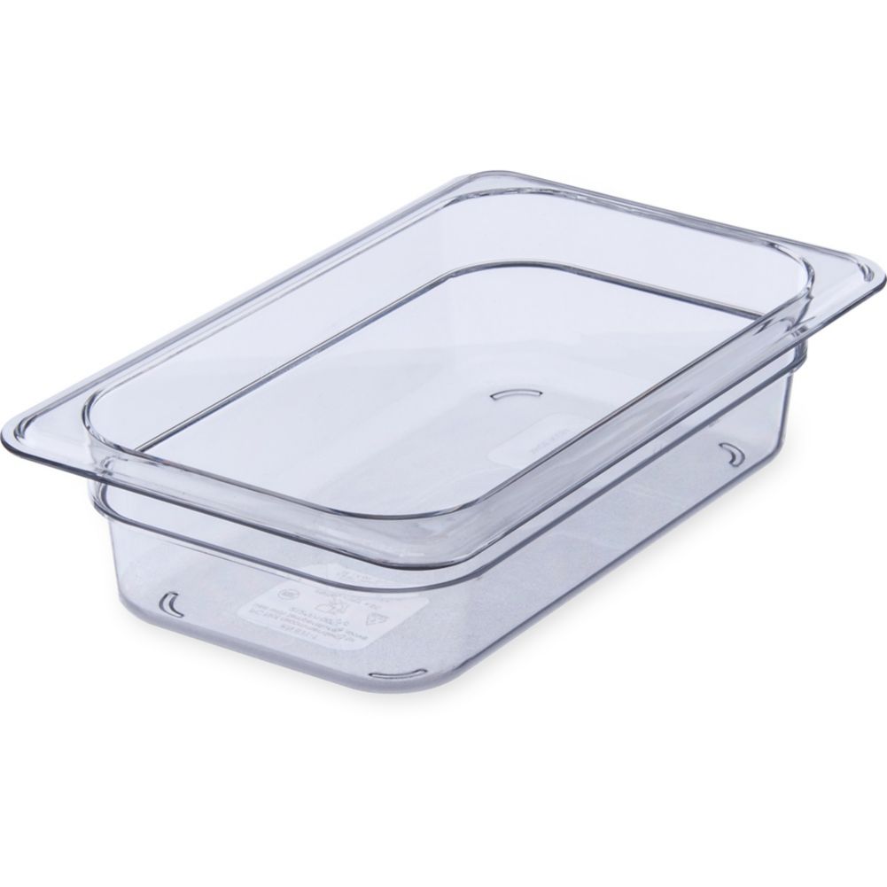 Carlisle TopNotch&reg; Clear 1/4 Size 2&frac12;" Deep Food Pan