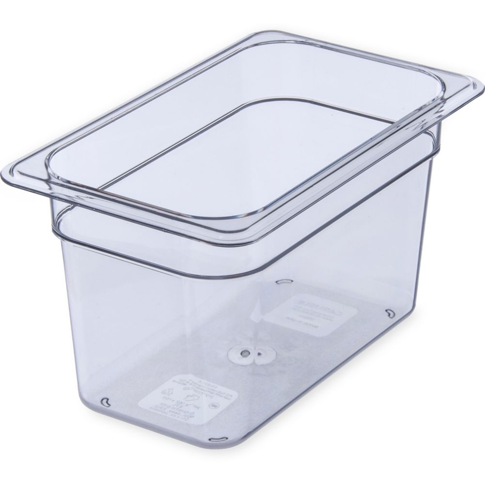 Carlisle TopNotch&reg; Clear 1/4 Size 6" Deep Food Pan