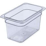 Carlisle&reg; Top Notch&reg; Clear 1/4 Size 6" Deep Food Pan