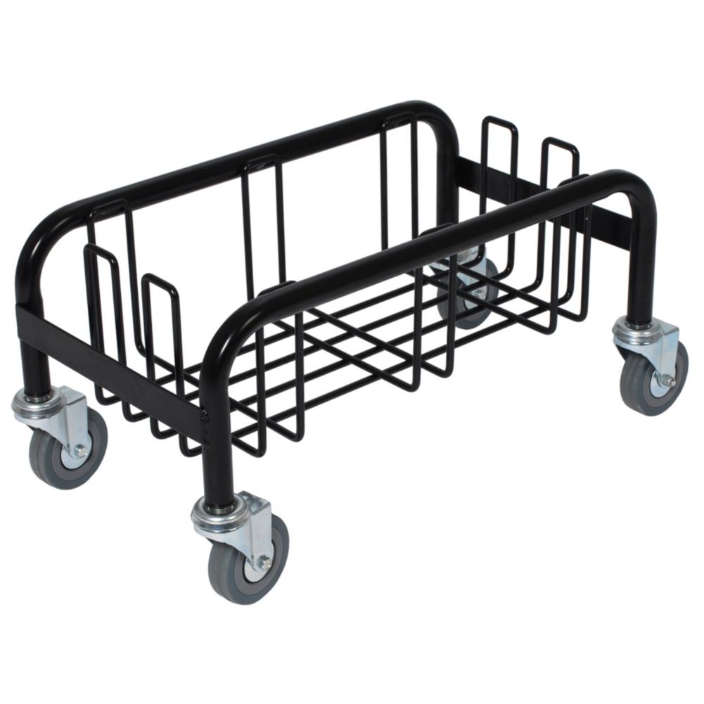 Continental Wall Hugger&trade; Black Wire Dolly for Waste Receptacle