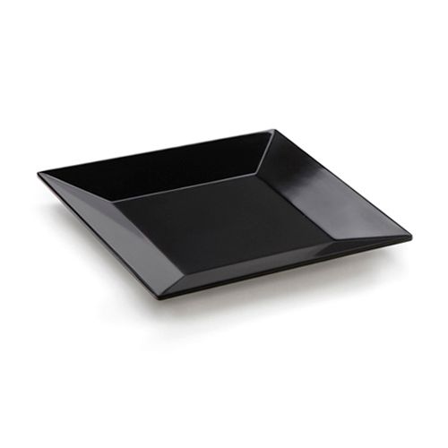 G.E.T. Siciliano&trade; Black 8" Square Melamine Plate