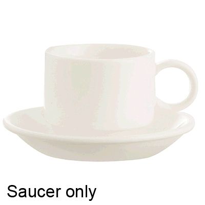 Cardinal Arcoroc Daring White Porcelain 6" Double Well Saucer