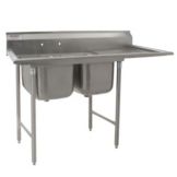 Eagle Foodservice S/S 2- Compartment 16-304 Sink w/ Backsplash