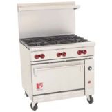 Wolf Range Challenger XL 36" Restaurant Gas Range w/ 6 Burners