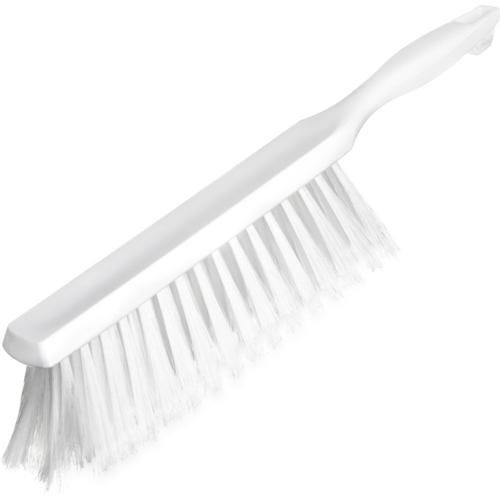 Carlisle Bench Brush w/Polyester Bristles, White, 8" Brush Length