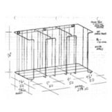 Quadra-Tech White 7&frac34; x 28-5/8 x 16" 3-Compartment Holder