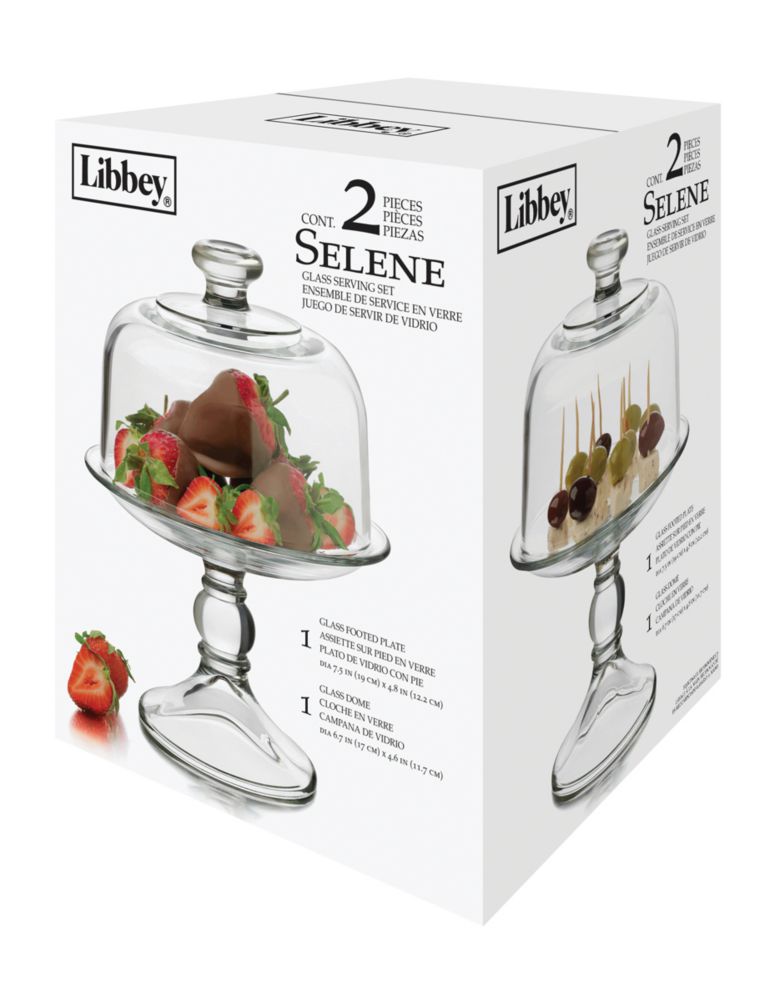 Libbey&reg; Glass Selene Cheese Server Dome
