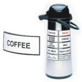 Cal-Mil 3" x 1-1/2" "COFFEE" Magnetic Airpot Sign
