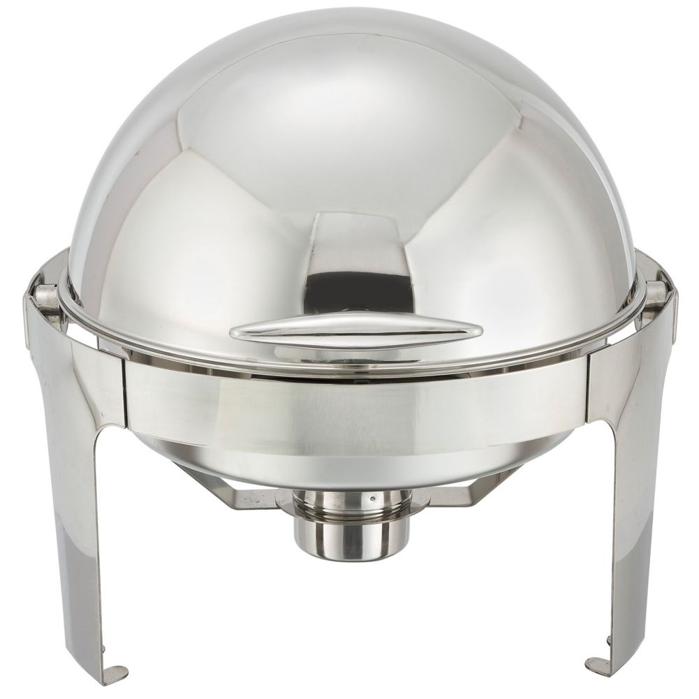 Winco Madison S/S 7 Qt Round Roll Top Chafer