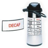 Cal-Mil 3" x 1-1/2" "DECAF" Magnetic Airpot Sign