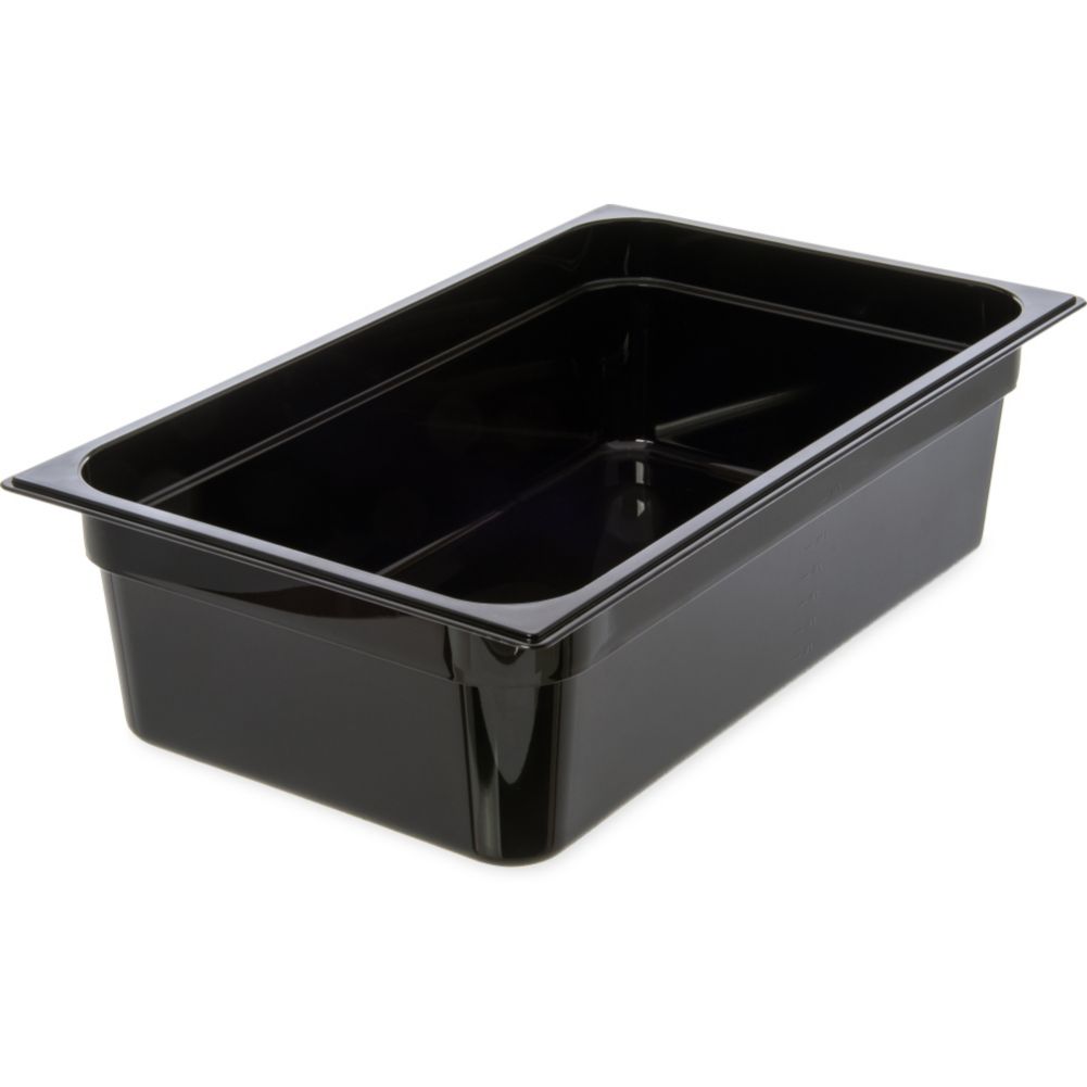 Carlisle Topnotch&reg; Black Full Size 6" Deep Food Pan