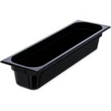 Carlisle Top Notch&reg; Black Half Long Size 4" Deep Food Pan