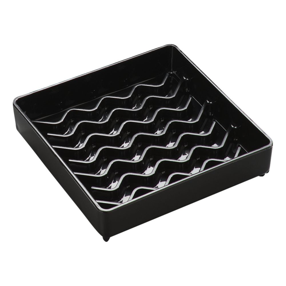 Carlisle NeWave&trade; Black 4" Square Drip Tray
