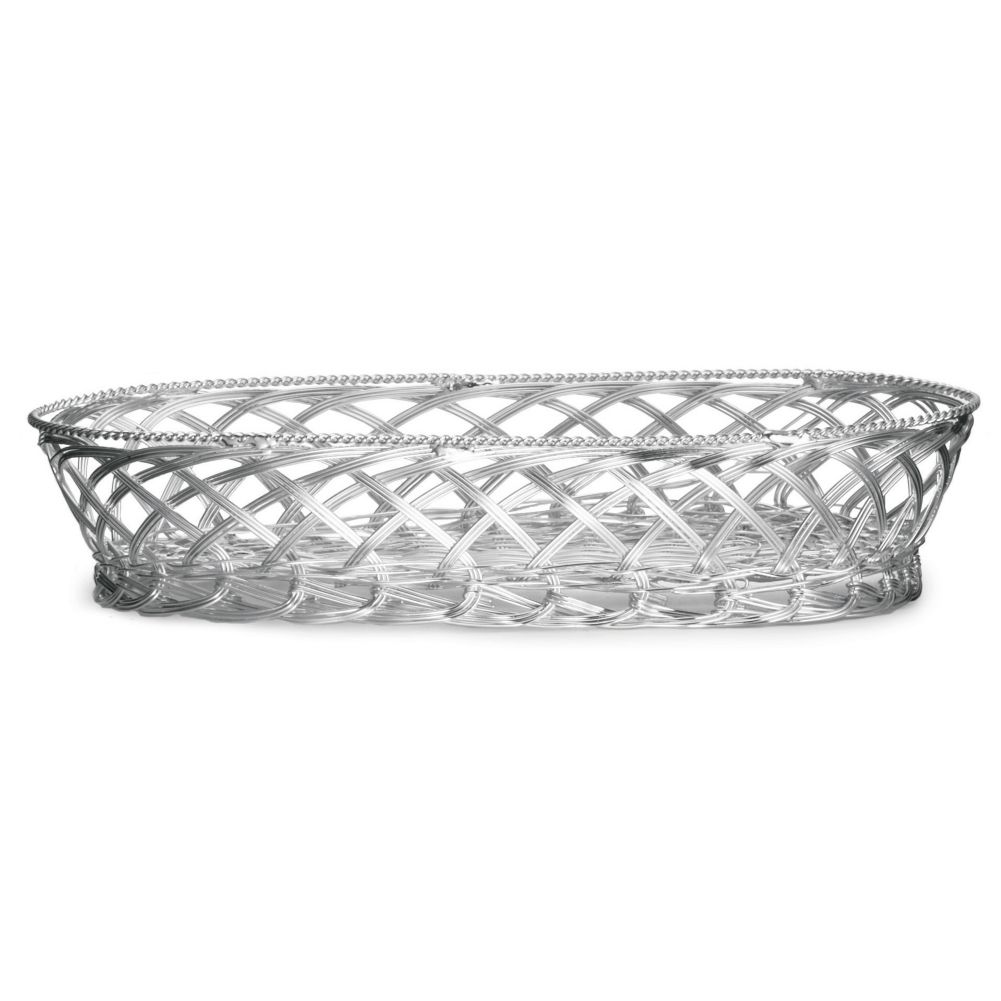 Tablecraft Victorian Silver Plated 9" x 4" Oblong Basket