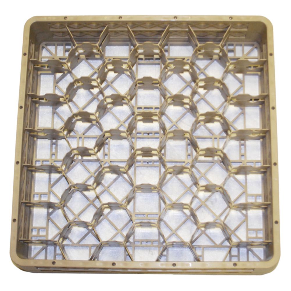 Traex&reg; 42-Compartment 4-1/2" Full Size Beige Glass Rack