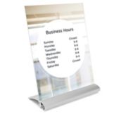 Visual Graphic Aero Linea Silver Base 8-1/2 x 11-1/2" Sign Holder