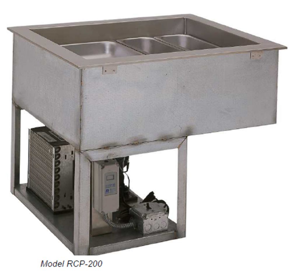Wells Mfg. Mechanically Cooled 3-Well Drop-In Cold Food Pan Unit