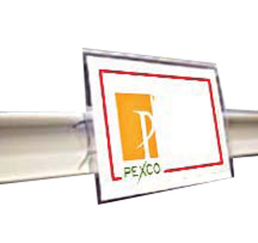 Retail Display Covered Face 3 x 5" Sign Holder for Tag Molding