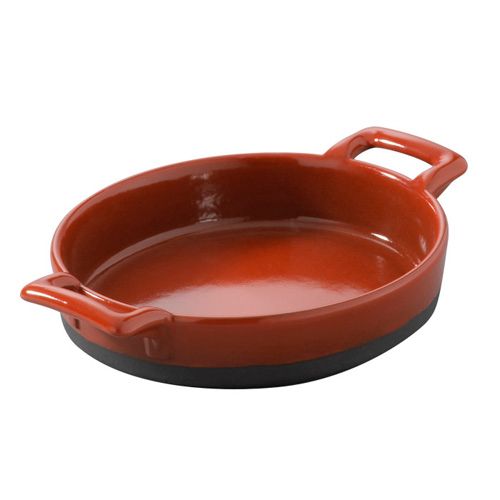 Revol&reg; USA 5-1/4 Oz. Red Glaze Creme Brulee Dish