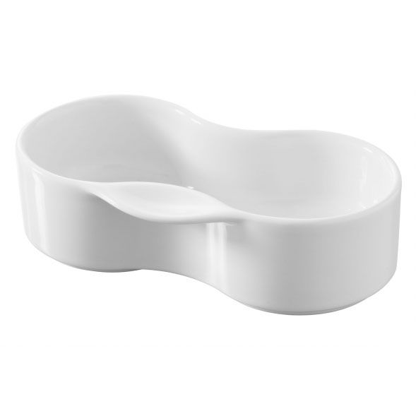 Revol&reg; USA 3-1/2 Oz. White Ravier Duo Dish