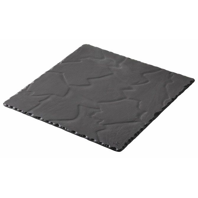 Revol&reg; USA 9-3/4" Matte Slate Style Square Plate