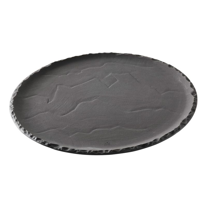 Revol&reg; USA 12-1/2" Matte Slate Style Round Plate
