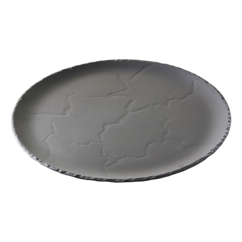 Revol&reg; USA 11-1/4" Matte Slate Style Round Plate