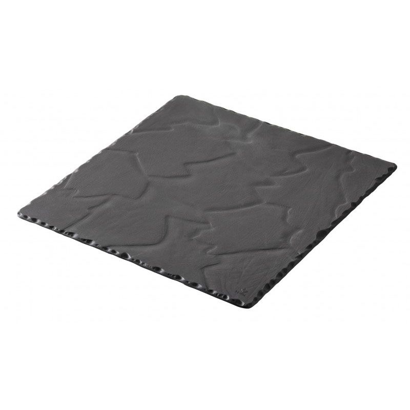 Revol&reg; USA 11-3/4" Matte Slate Style Square Plate
