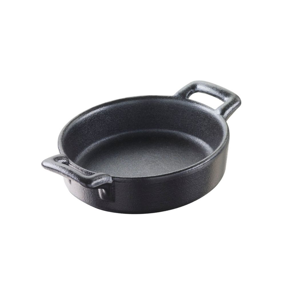 Revol&reg; USA 8-3/4 Oz. Cast Iron Style Oval Creme Brulee Dish