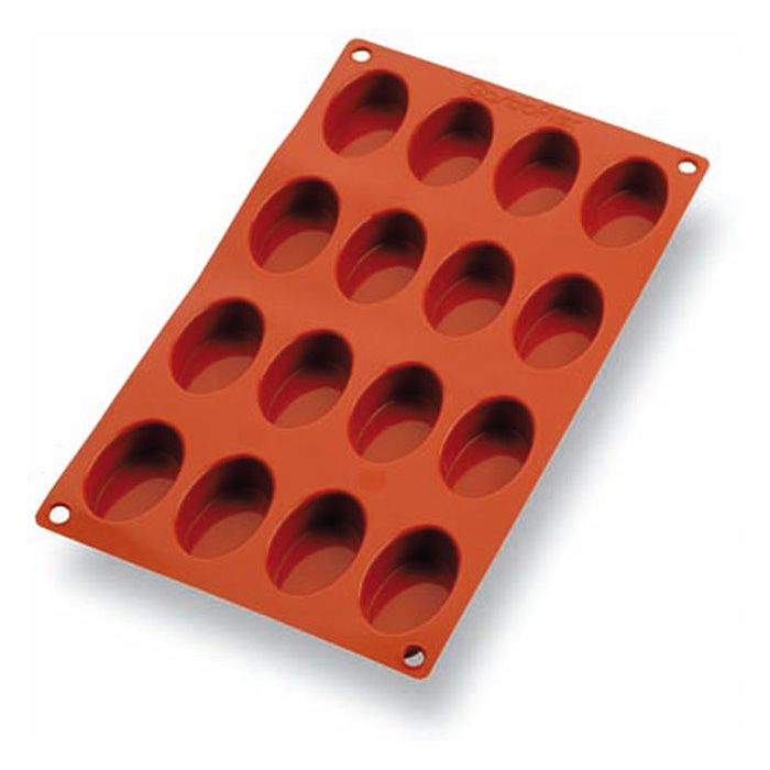 Matfer Bourgeat Gastroflex&reg; 16 Cup Oval Petit Four Mold Pan
