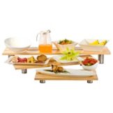 Buffet Euro Rectangle 3-Piece Bamboo Riser Set