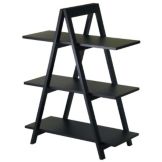Winsome Wood Black 3-Tier 30 x 15 x 38" A-Frame Shelf